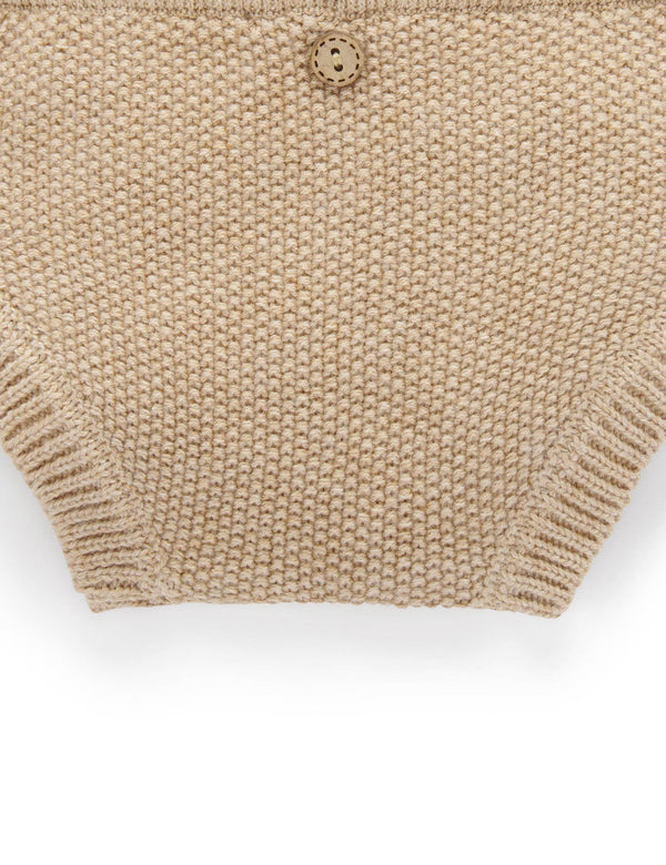 Textured Knit Bloomer - Taupe Melange