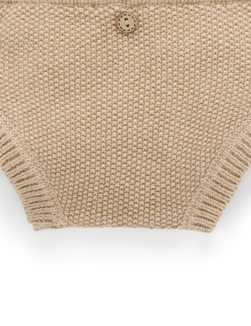 Textured Knit Bloomer - Taupe Melange