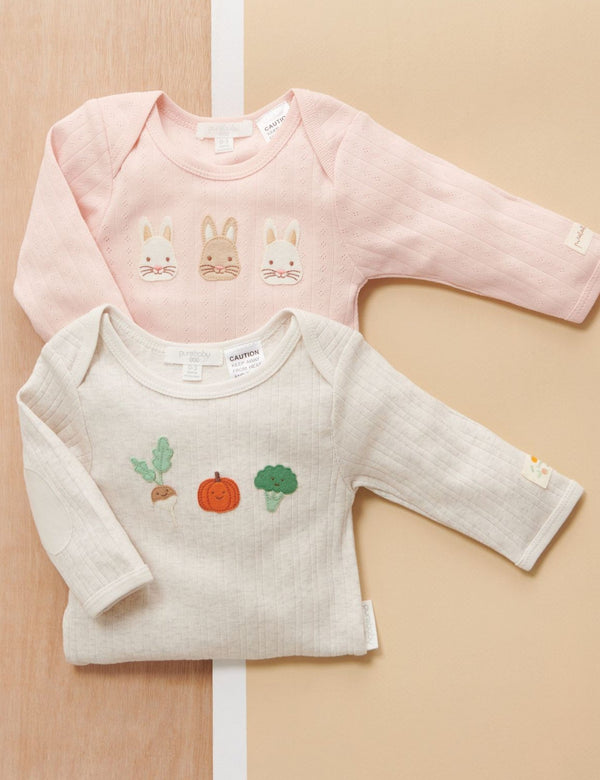 Veggies Growsuit - Oatmeal Melange