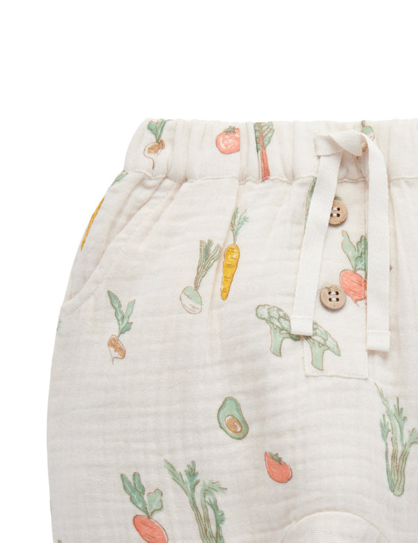 Slouchy woven Pant - Salad Print