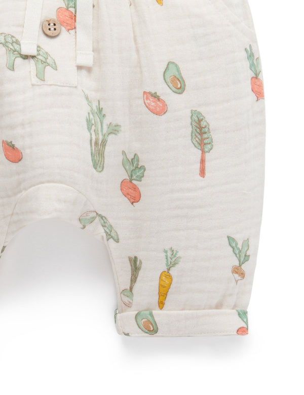 Slouchy woven Pant - Salad Print