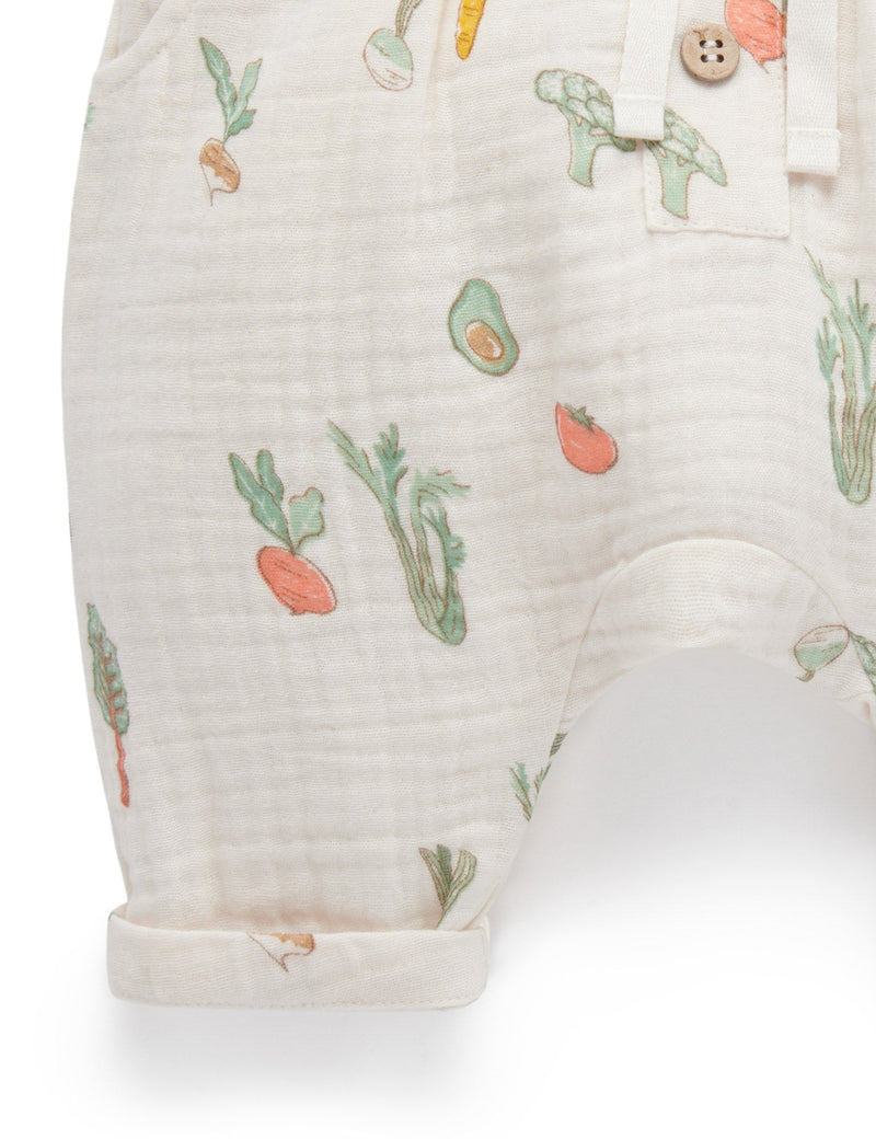 Slouchy woven Pant - Salad Print