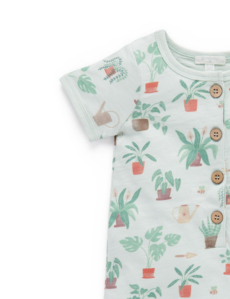 Shortie Growsuit - Potting Print