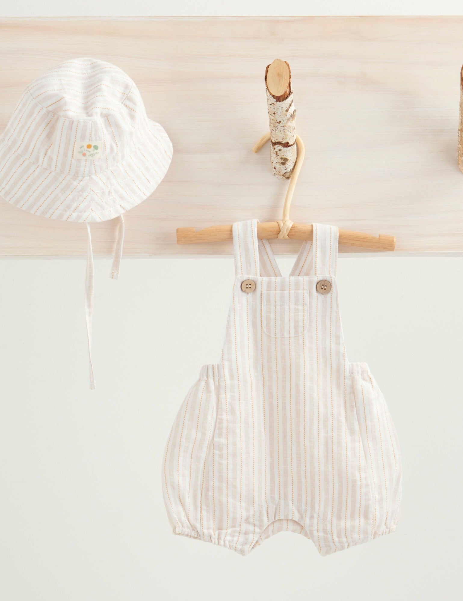 Linen Blend Bucket Hat - Sunshine Stripe