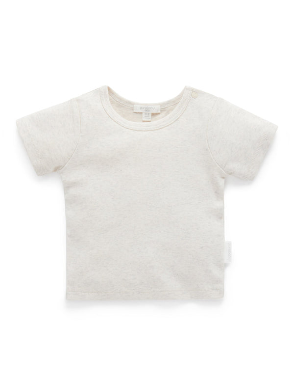 Rib Tee - Oatmeal Melange