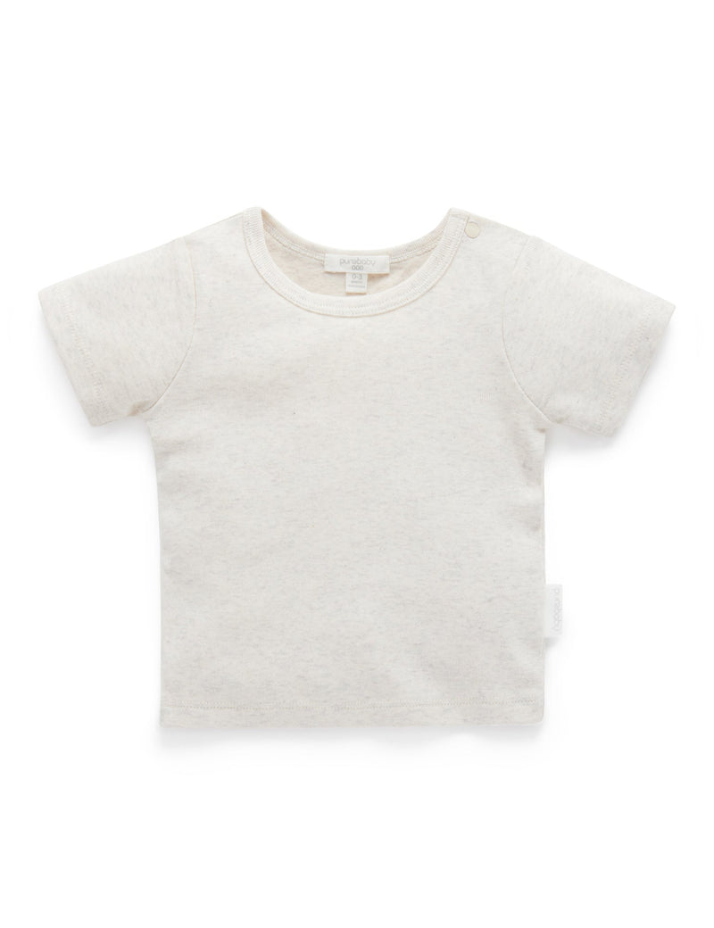 Rib Tee - Oatmeal Melange