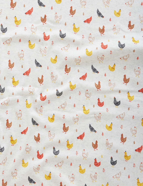 Printed Bunny Rug - Chooks Print