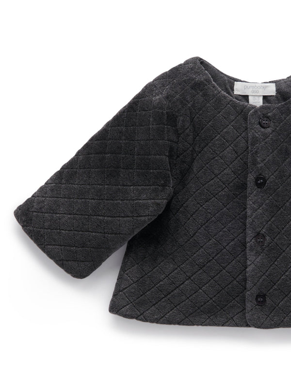 Velour Jacket - Charcoal Melange
