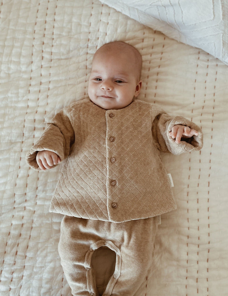 Velour Jacket - Camel Melange