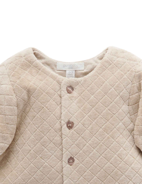 Velour Jacket - Camel Melange