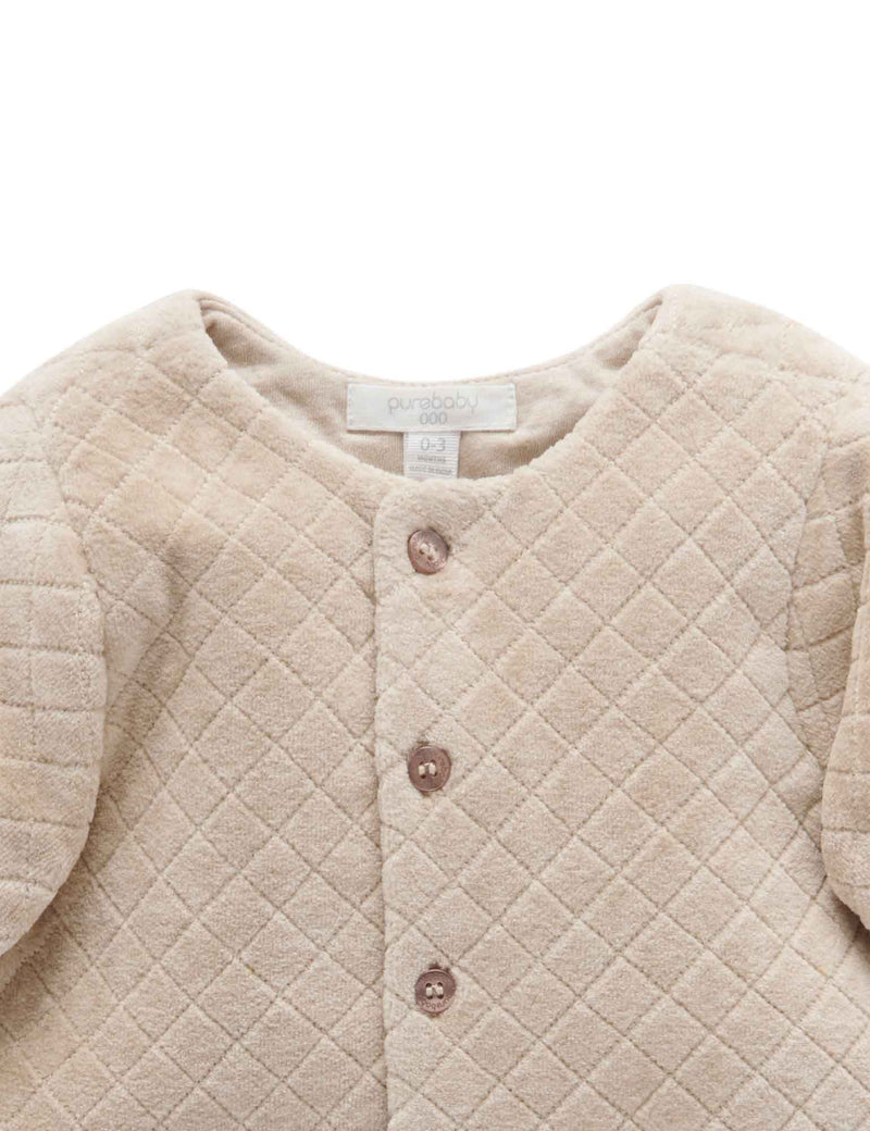 Velour Jacket - Camel Melange