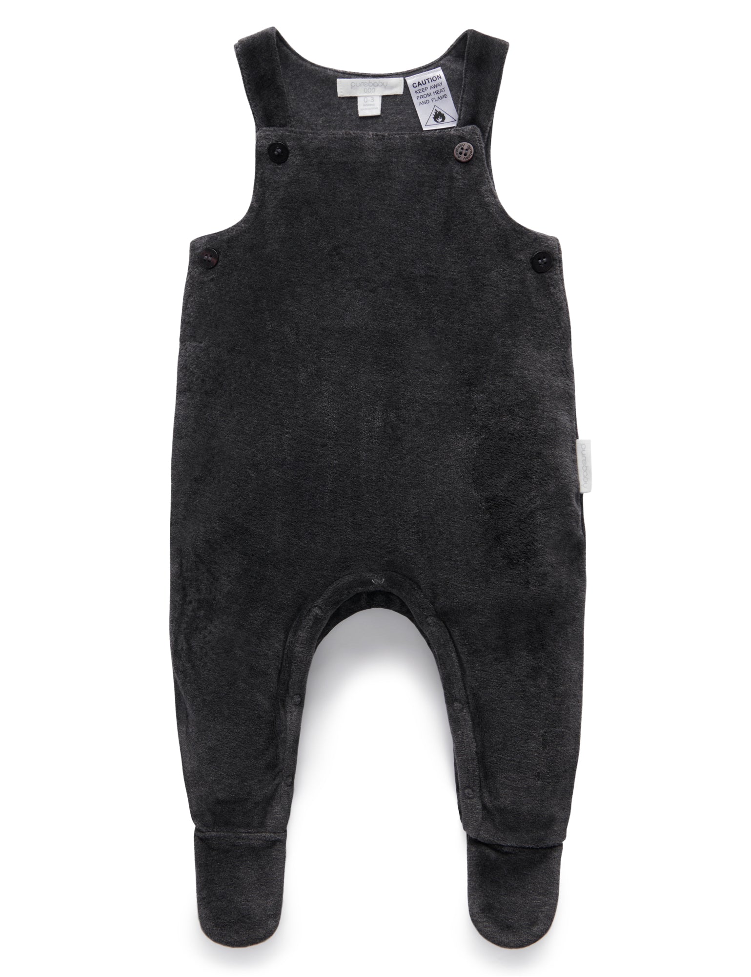 Velour overall  - Charcoal Melange