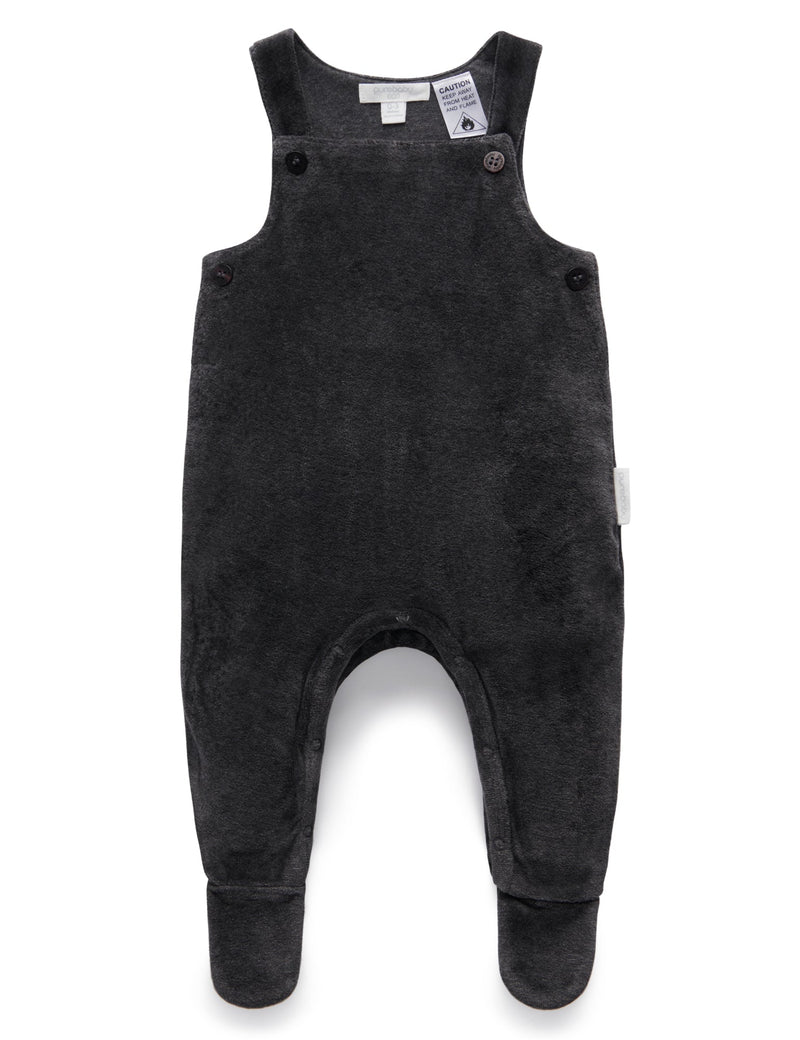 Velour overall  - Charcoal Melange