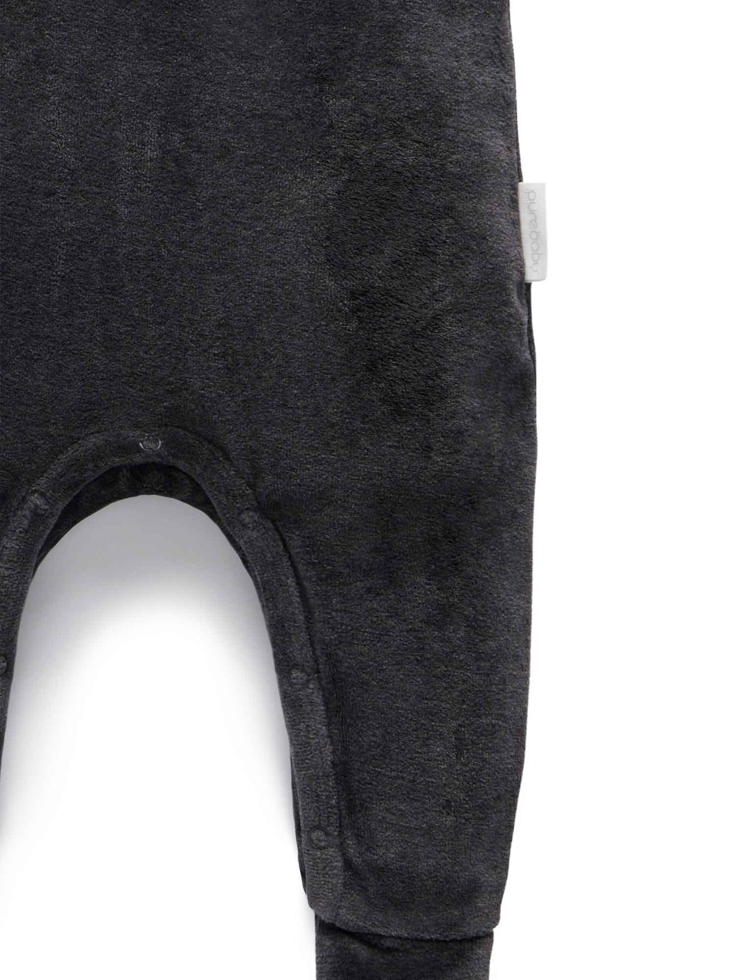 Velour overall  - Charcoal Melange