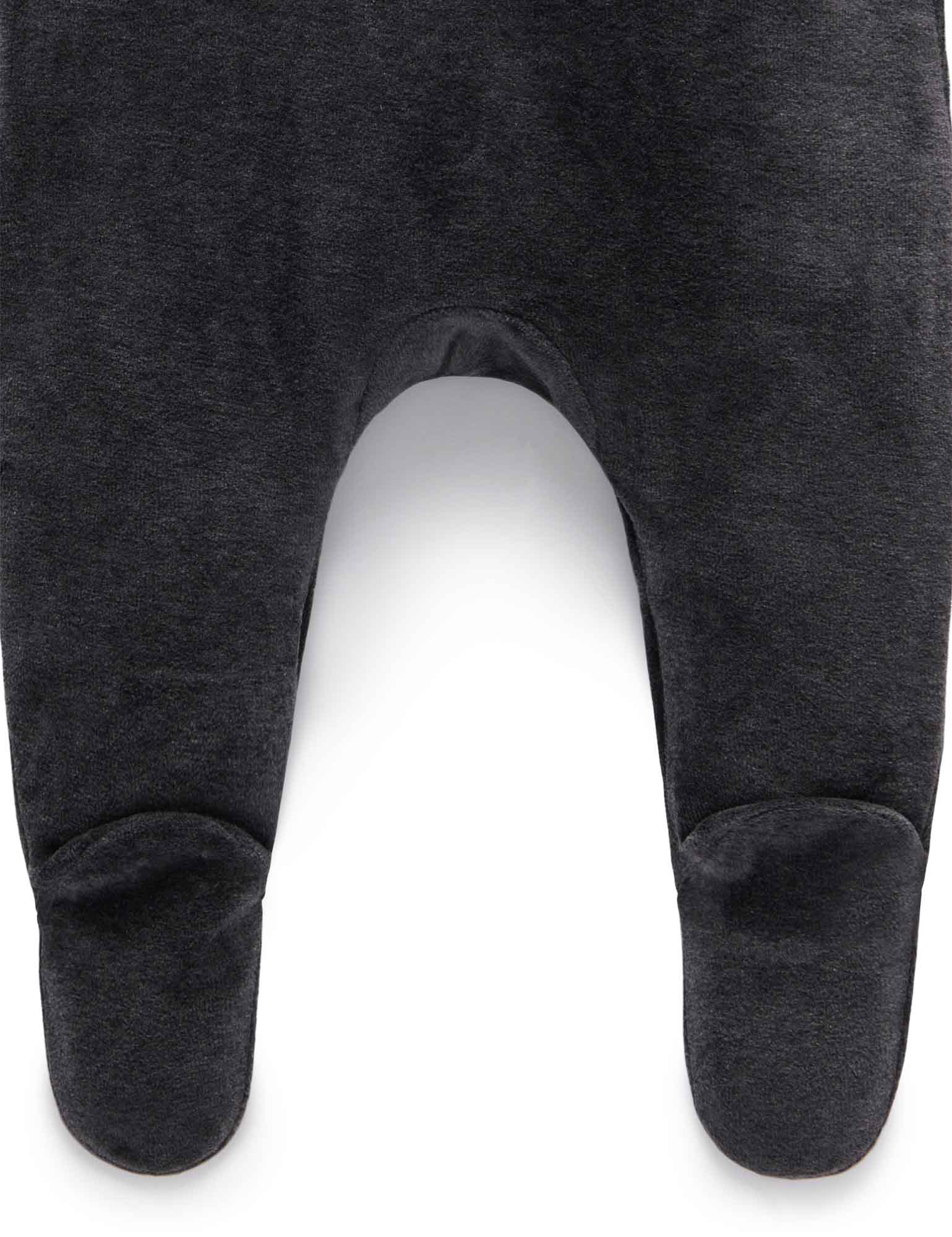Velour overall  - Charcoal Melange