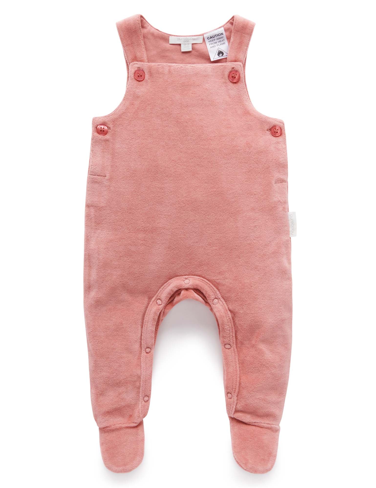 Velour overall - Crab Apple