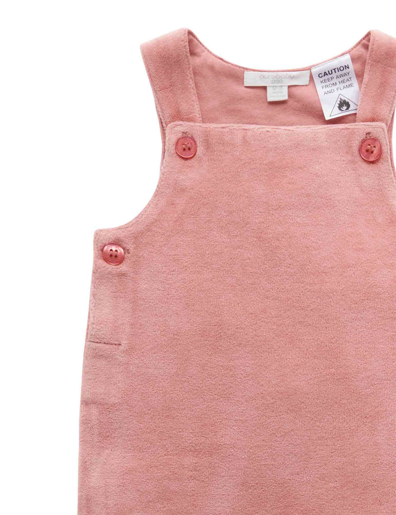 Velour overall - Crab Apple