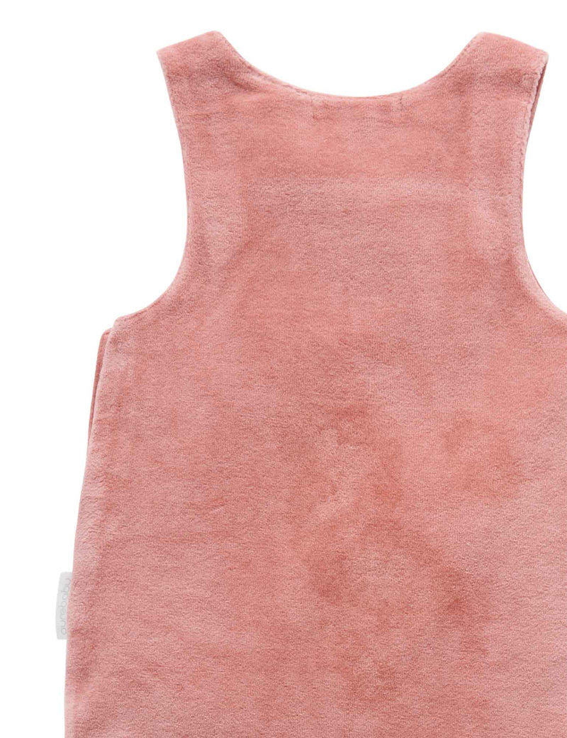 Velour overall - Crab Apple
