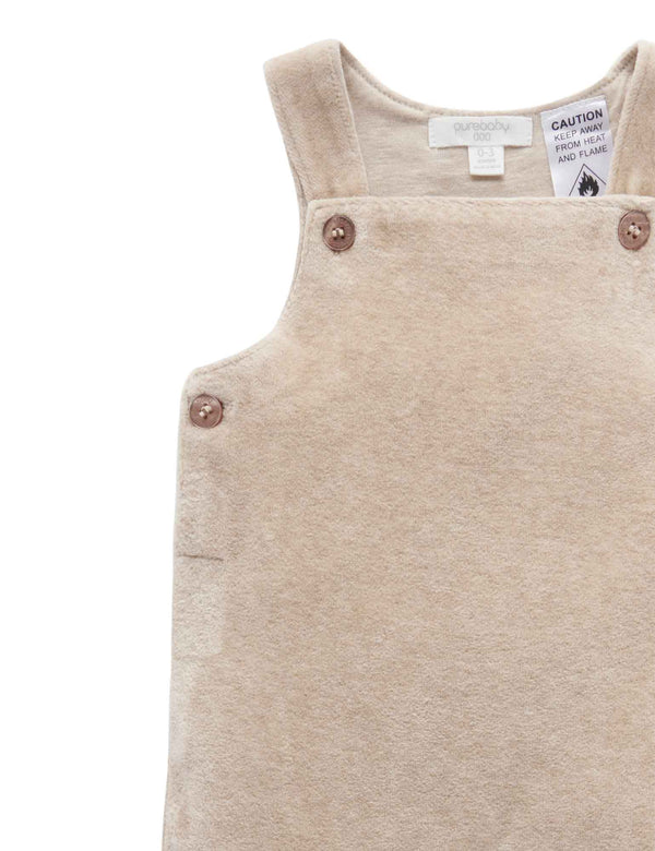Velour overall - Camel Melange