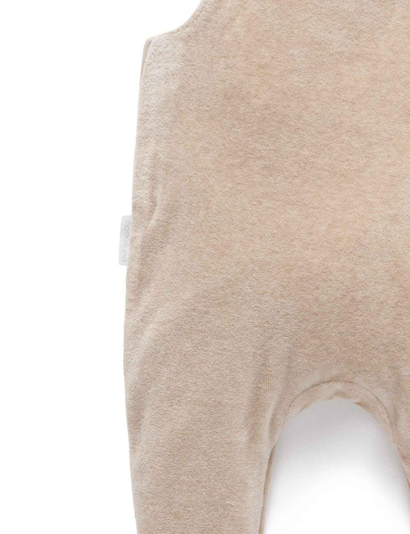 Velour overall - Camel Melange