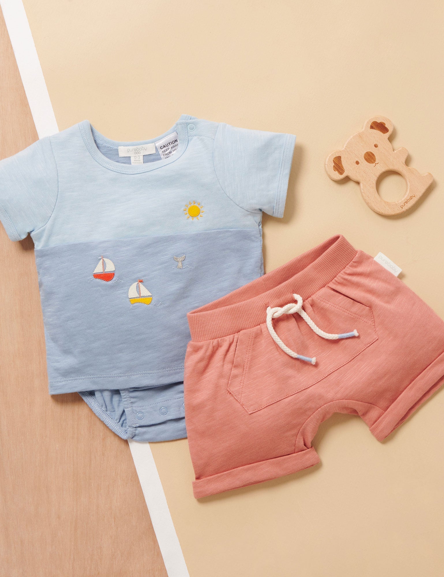 Afternoon Sail Tee Bodysuit - Foam