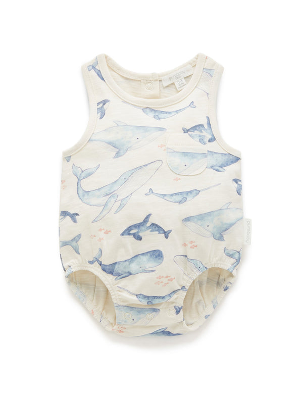 Whale Bodysuit - Whale Pod Print