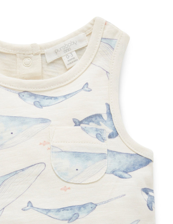 Whale Bodysuit - Whale Pod Print