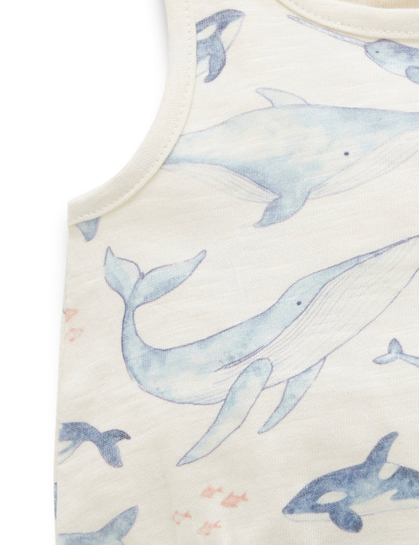 Whale Bodysuit - Whale Pod Print