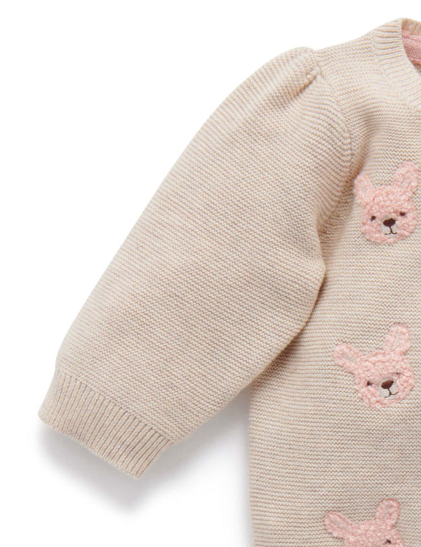 Bunny Friends Jumper - Almond Melange