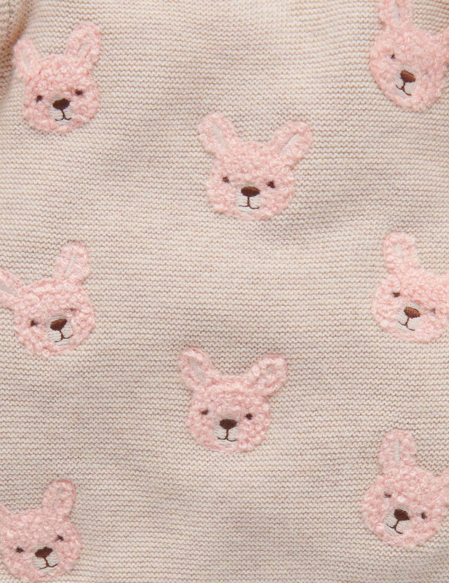 Bunny Friends Jumper - Almond Melange