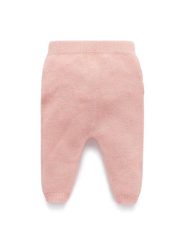 Ruffle Knit Leggings - Blush Melange
