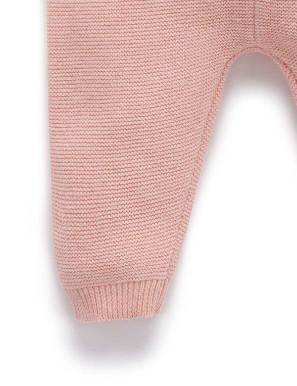 Ruffle Knit Leggings - Blush Melange