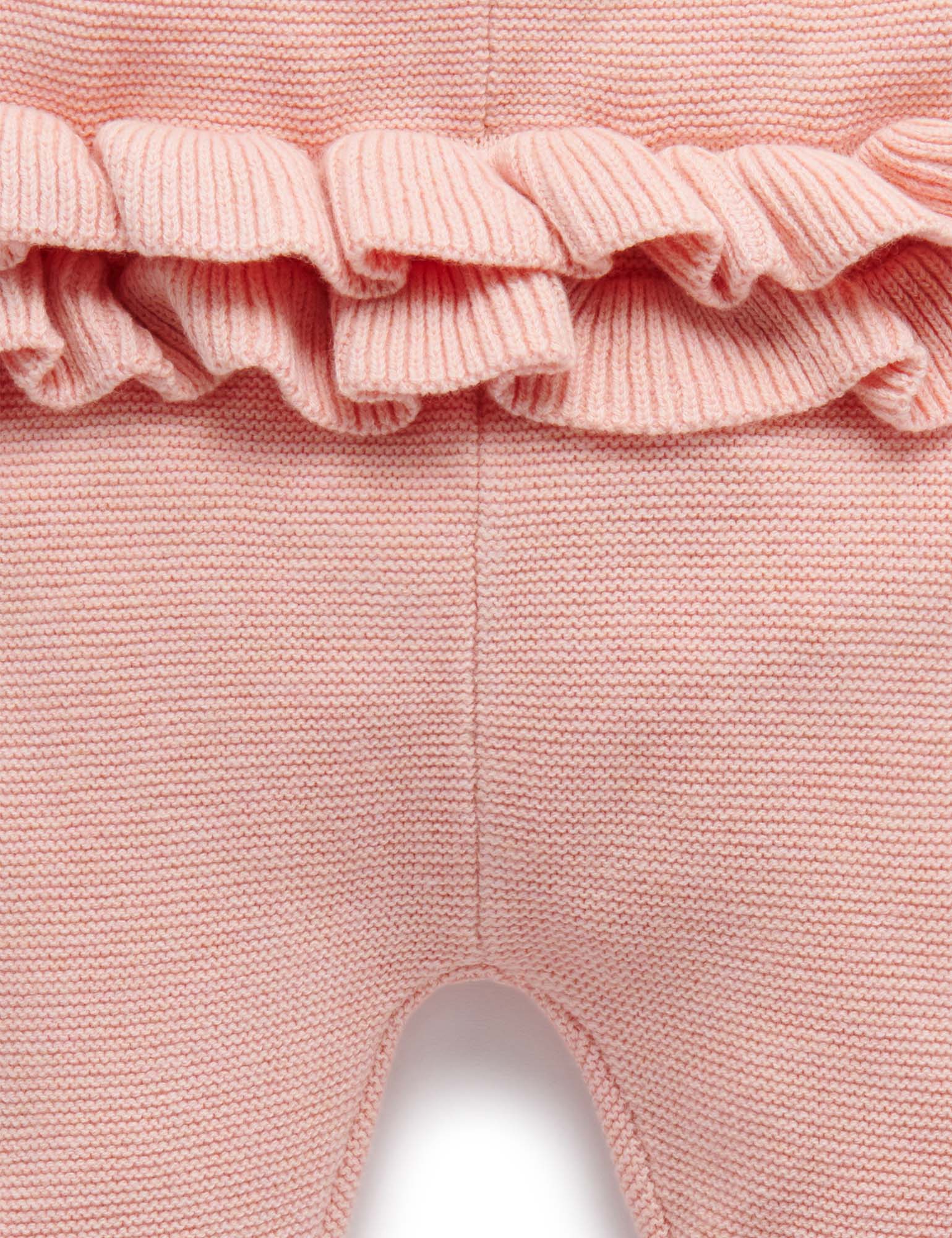 Ruffle Knit Leggings - Blush Melange