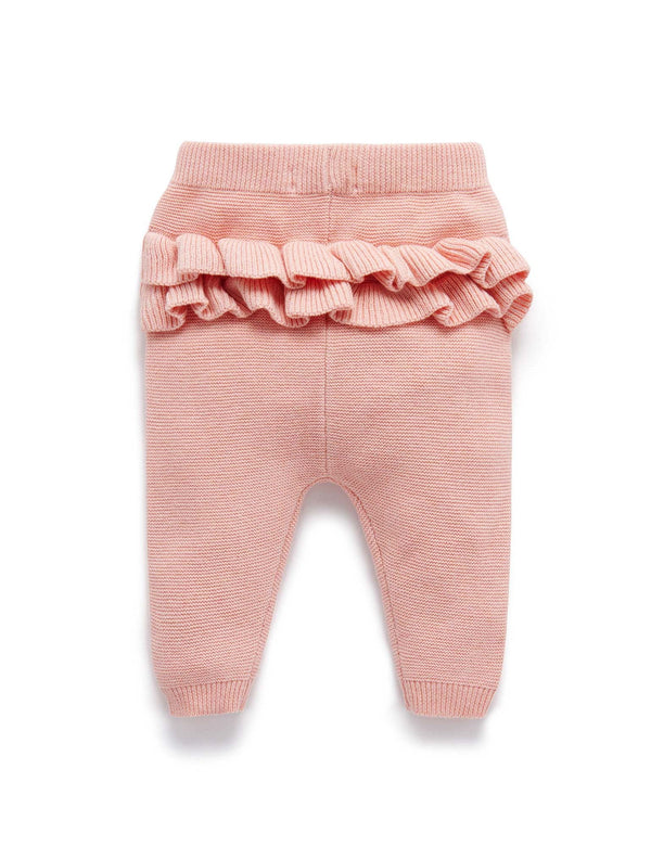 Ruffle Knit Leggings - Blush Melange