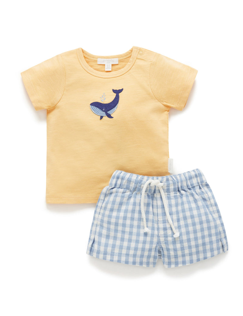 Gingham Set - Dusty Blue Gingham