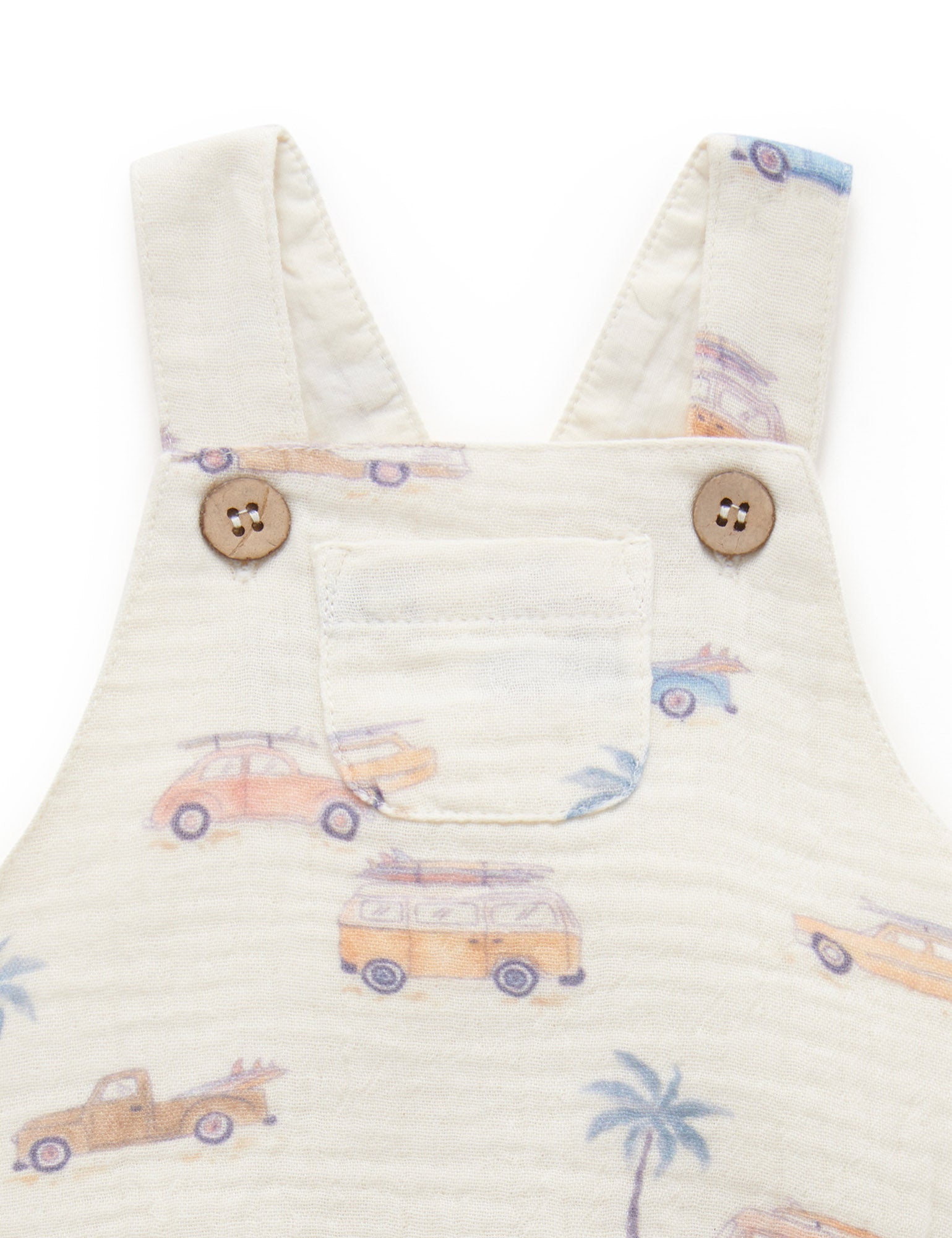 Surf's Up Romper - Coastal Cars Print