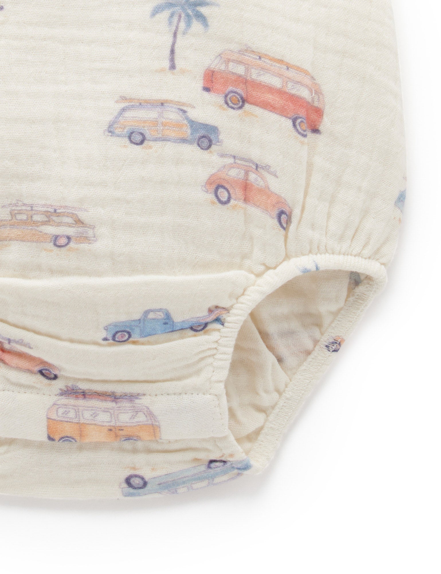 Surf's Up Romper - Coastal Cars Print