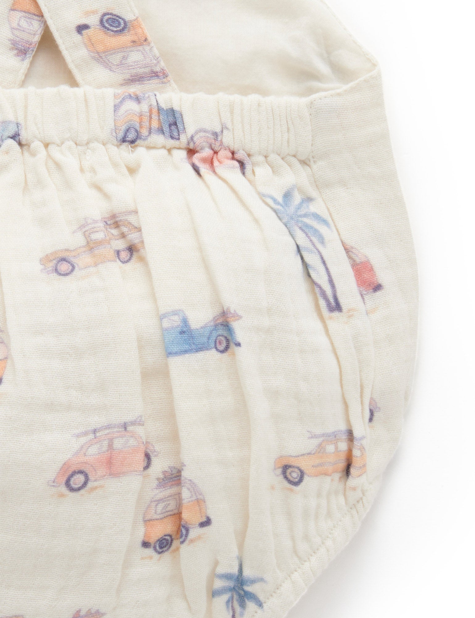 Surf's Up Romper - Coastal Cars Print