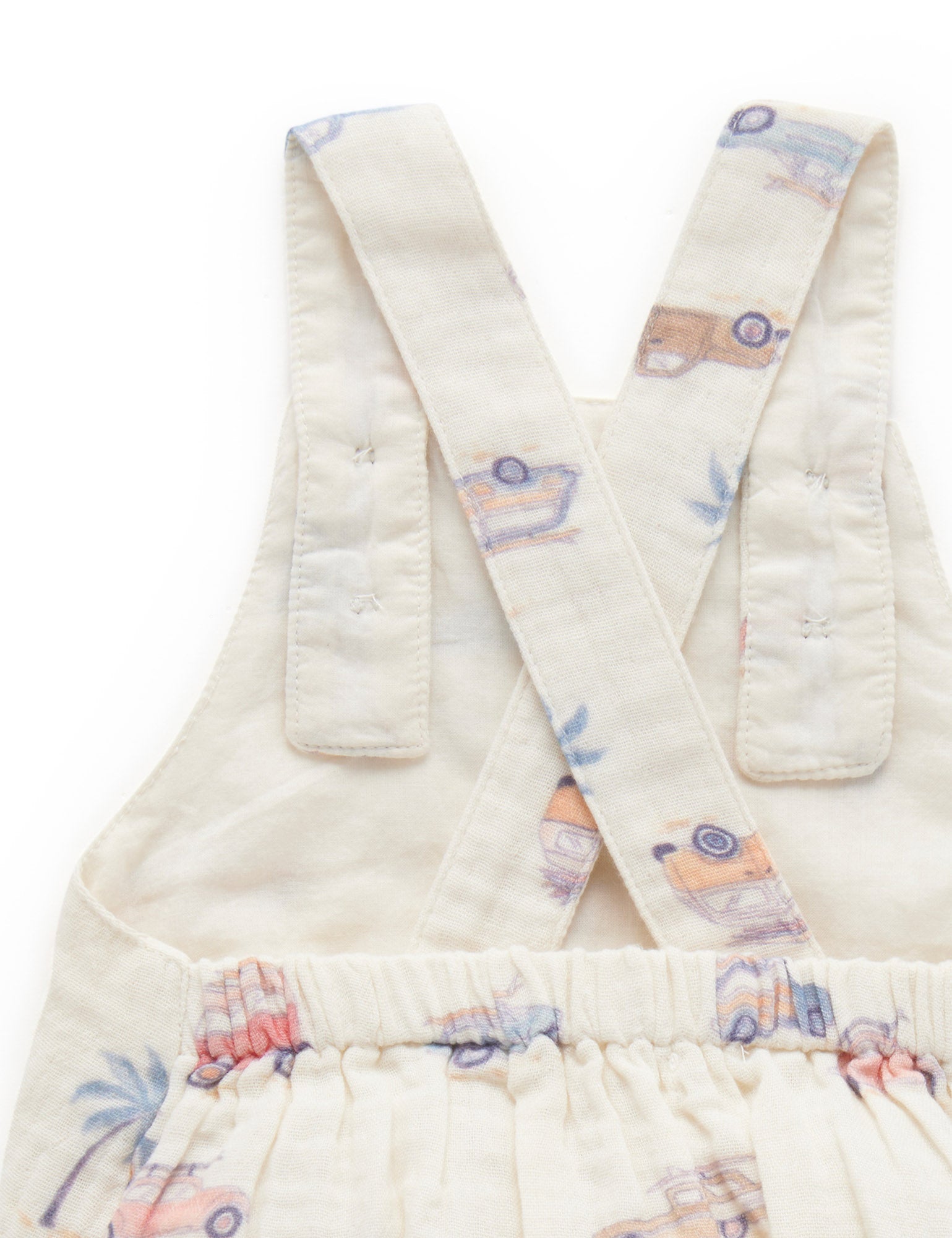 Surf's Up Romper - Coastal Cars Print