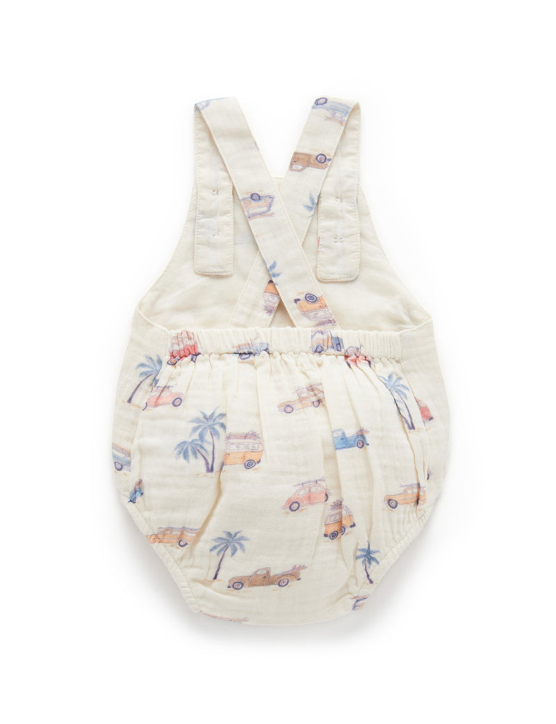Surf's Up Romper - Coastal Cars Print