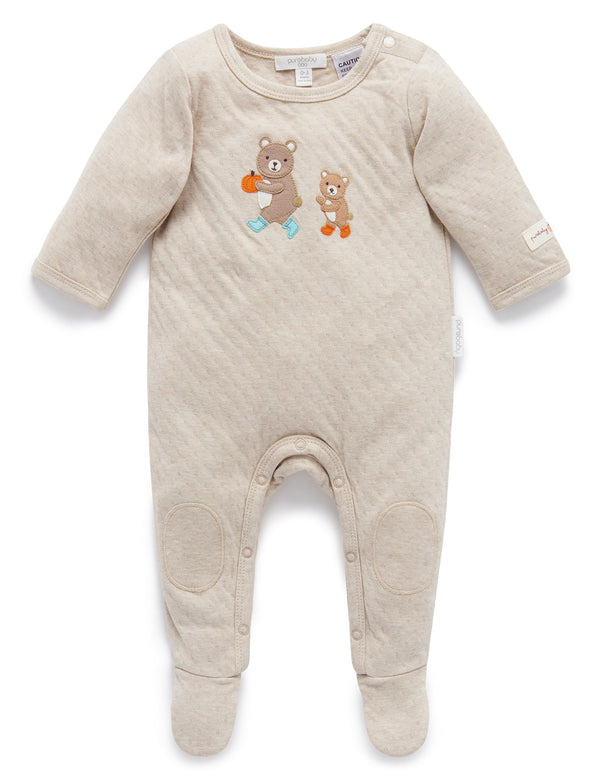 Patch Growsuit - Biscuit Melange