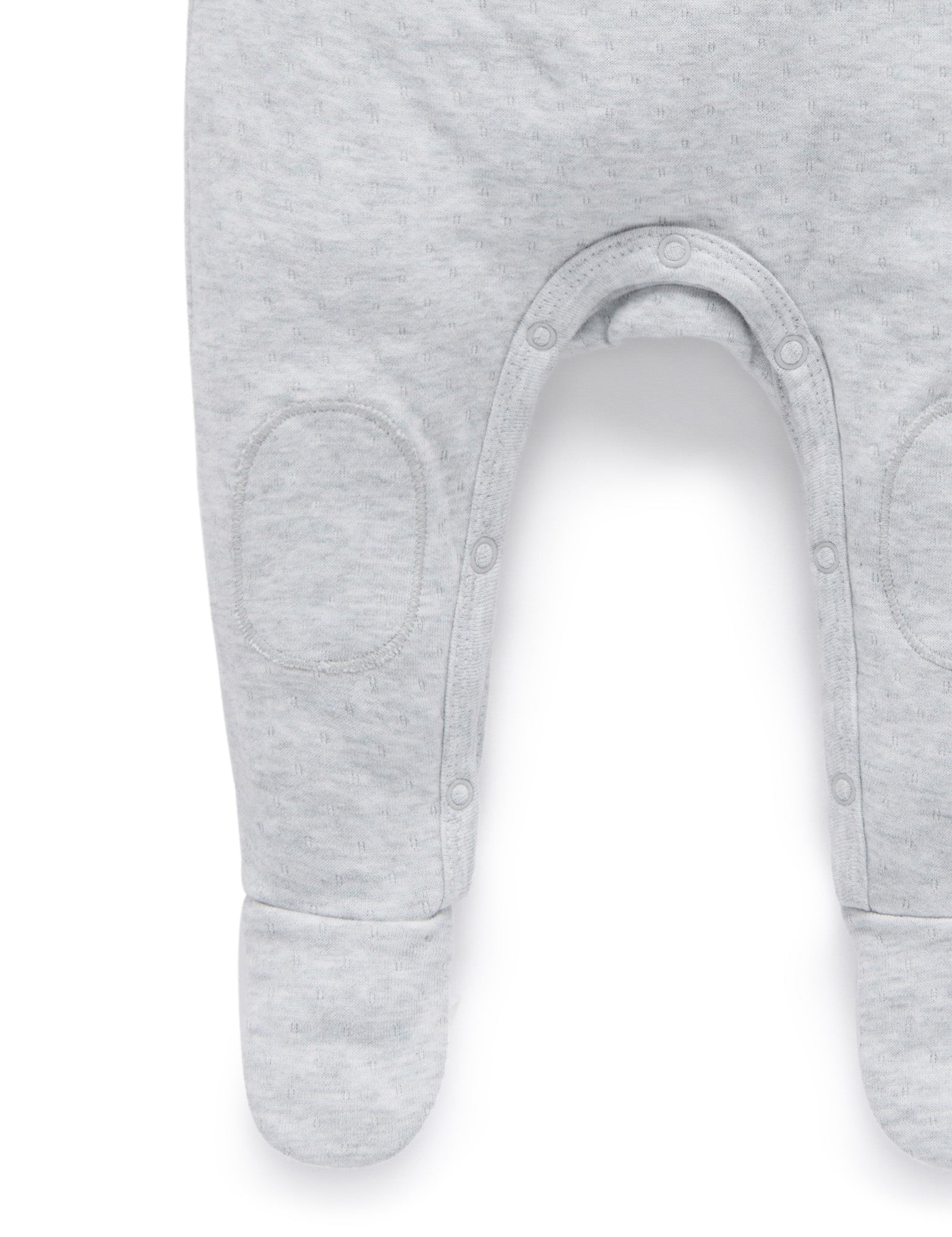 Patch Growsuit - Pale Grey Melange