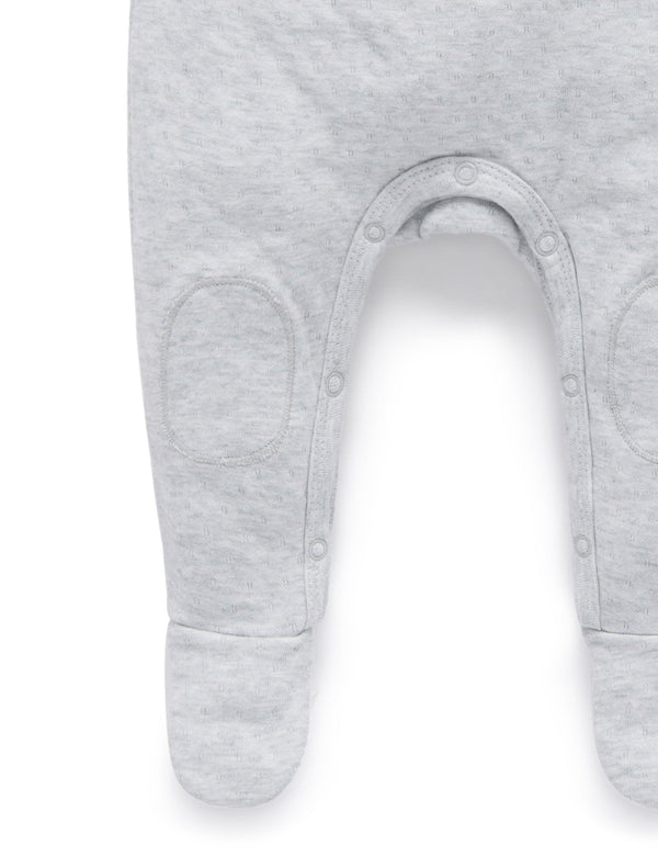 Patch Growsuit - Pale Grey Melange