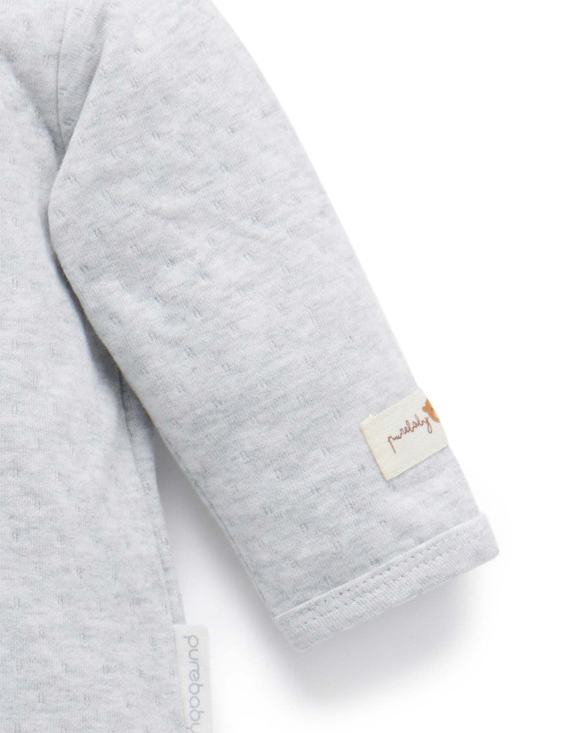 Patch Growsuit - Pale Grey Melange