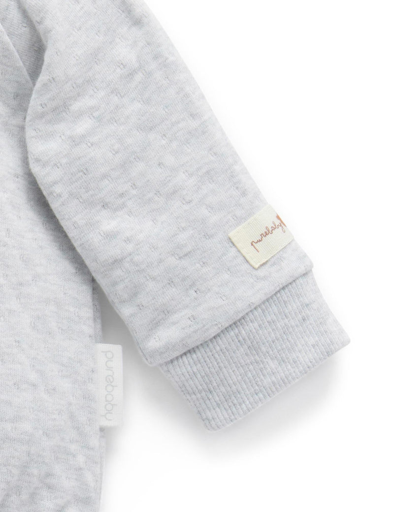 Henley Bodysuit - Pale Grey Melange
