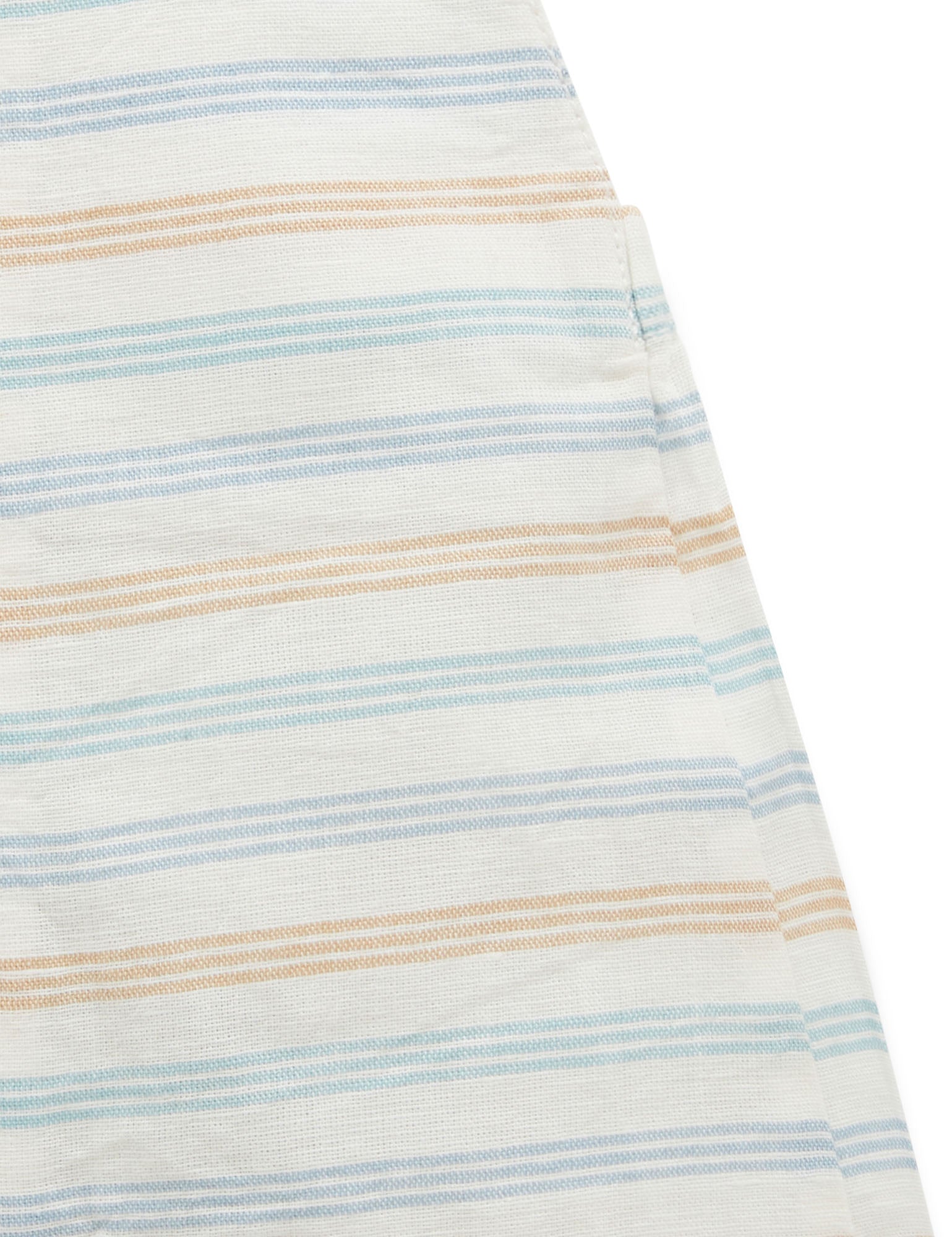 Linen Blend Short Overall - Rock Pool Stripe