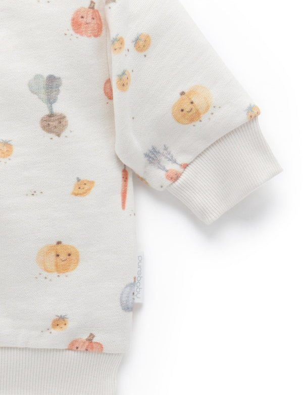 Slouchy Windcheater - Winter Veggie Print