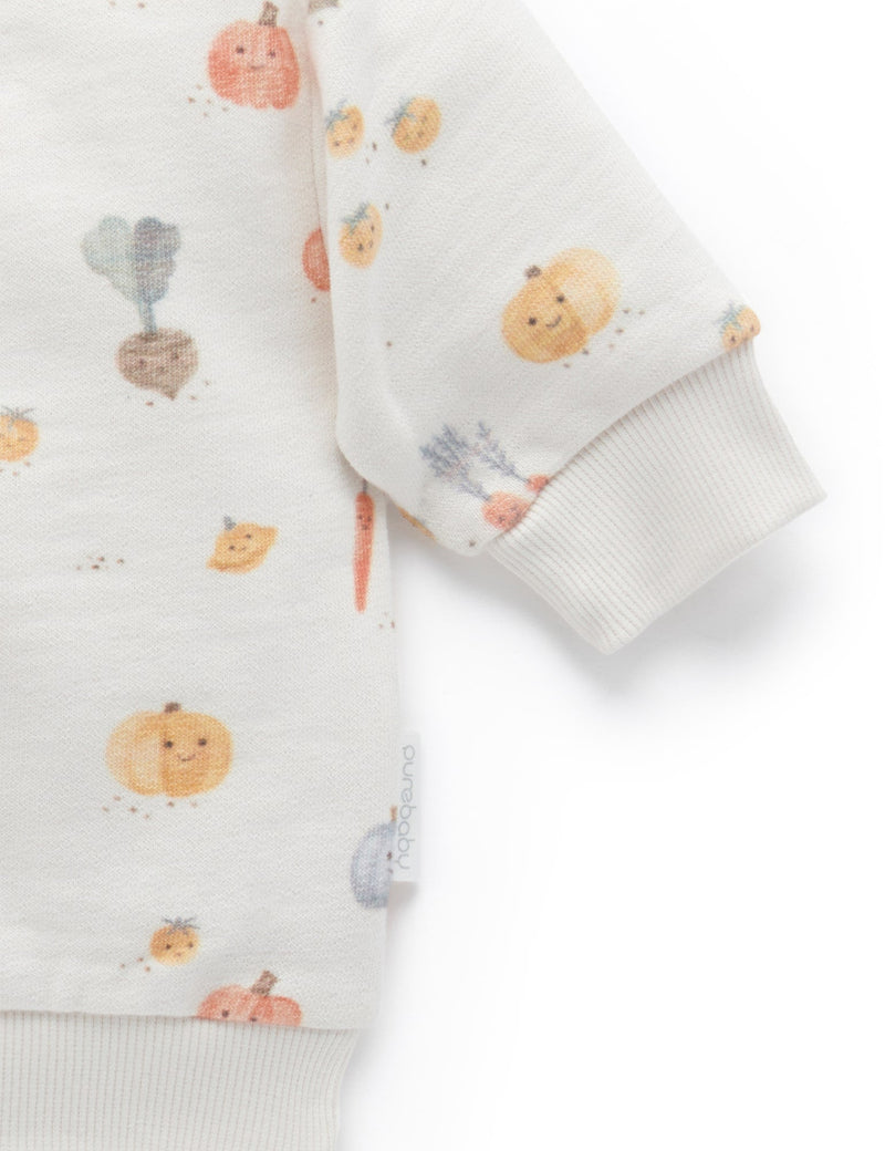 Slouchy Windcheater - Winter Veggie Print