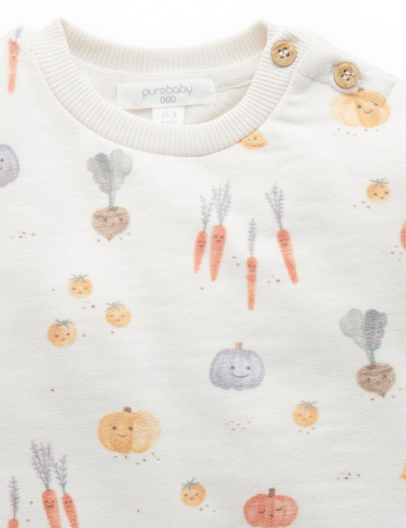 Slouchy Windcheater - Winter Veggie Print