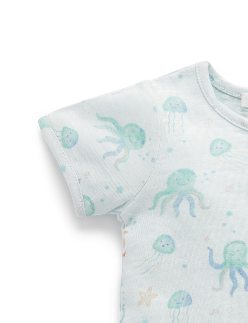 Deep Sea Short Growsuit - We're Floating Print